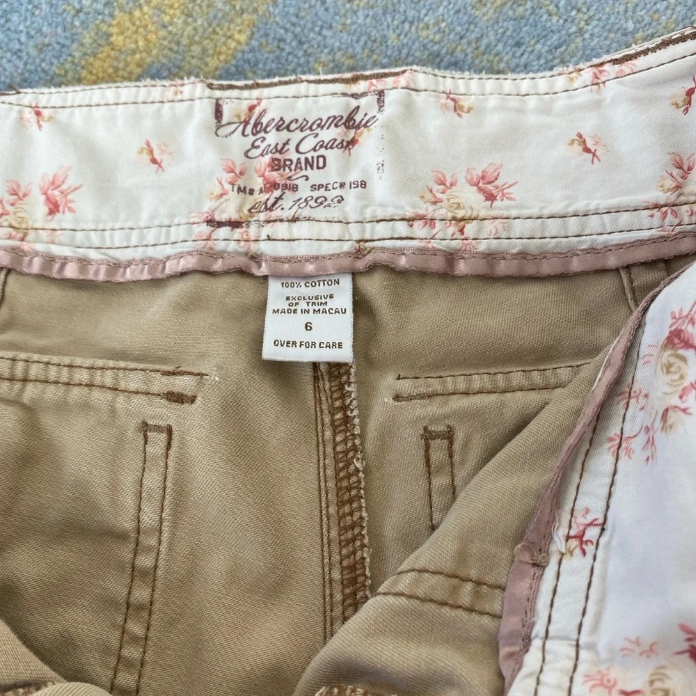 Abercrombie & Fitch Vintage 90’s low rise khaki Cargo Pants rare - Picture 6 of 8